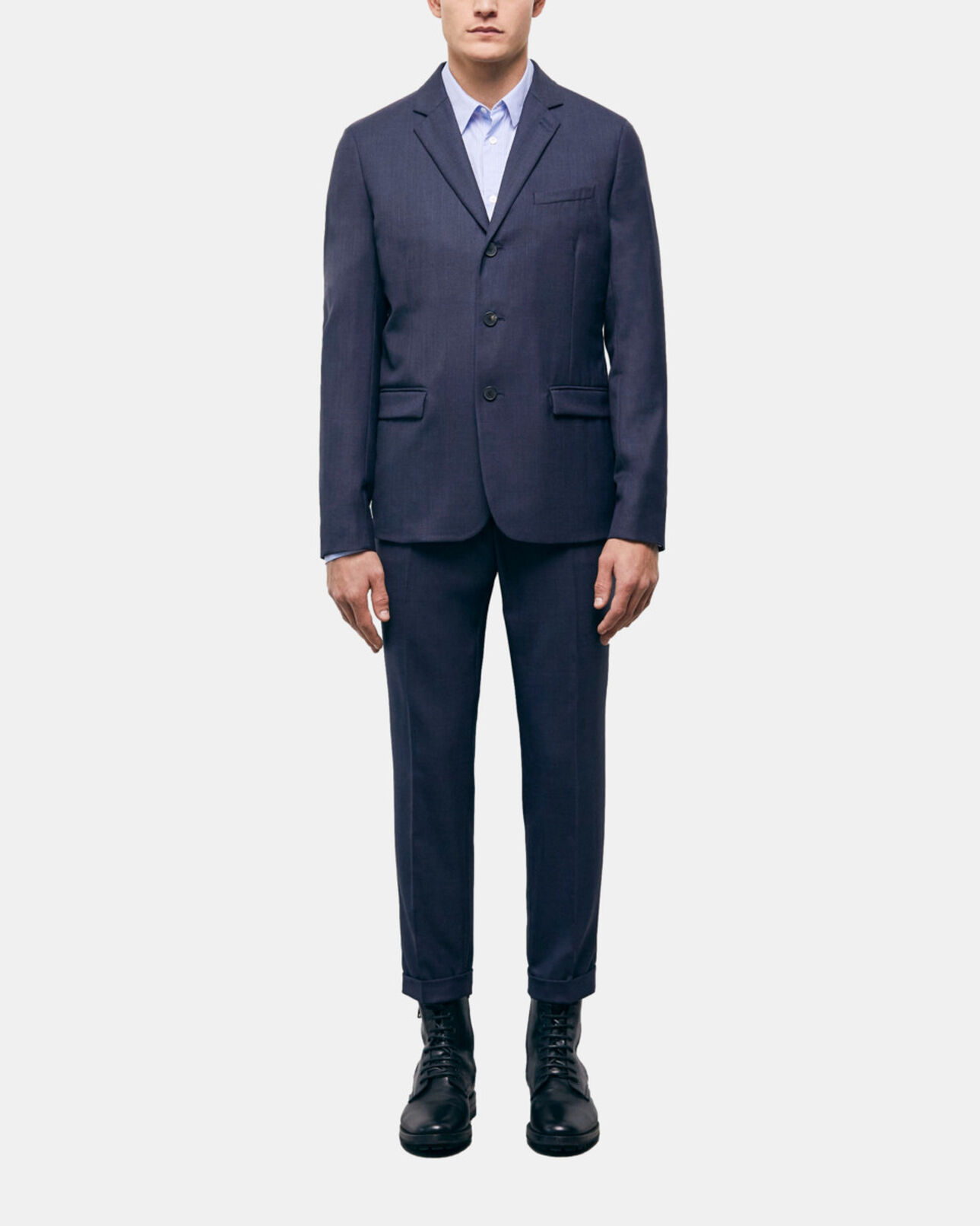 The Kooples MEN NAVY navy blue wool suit jacket