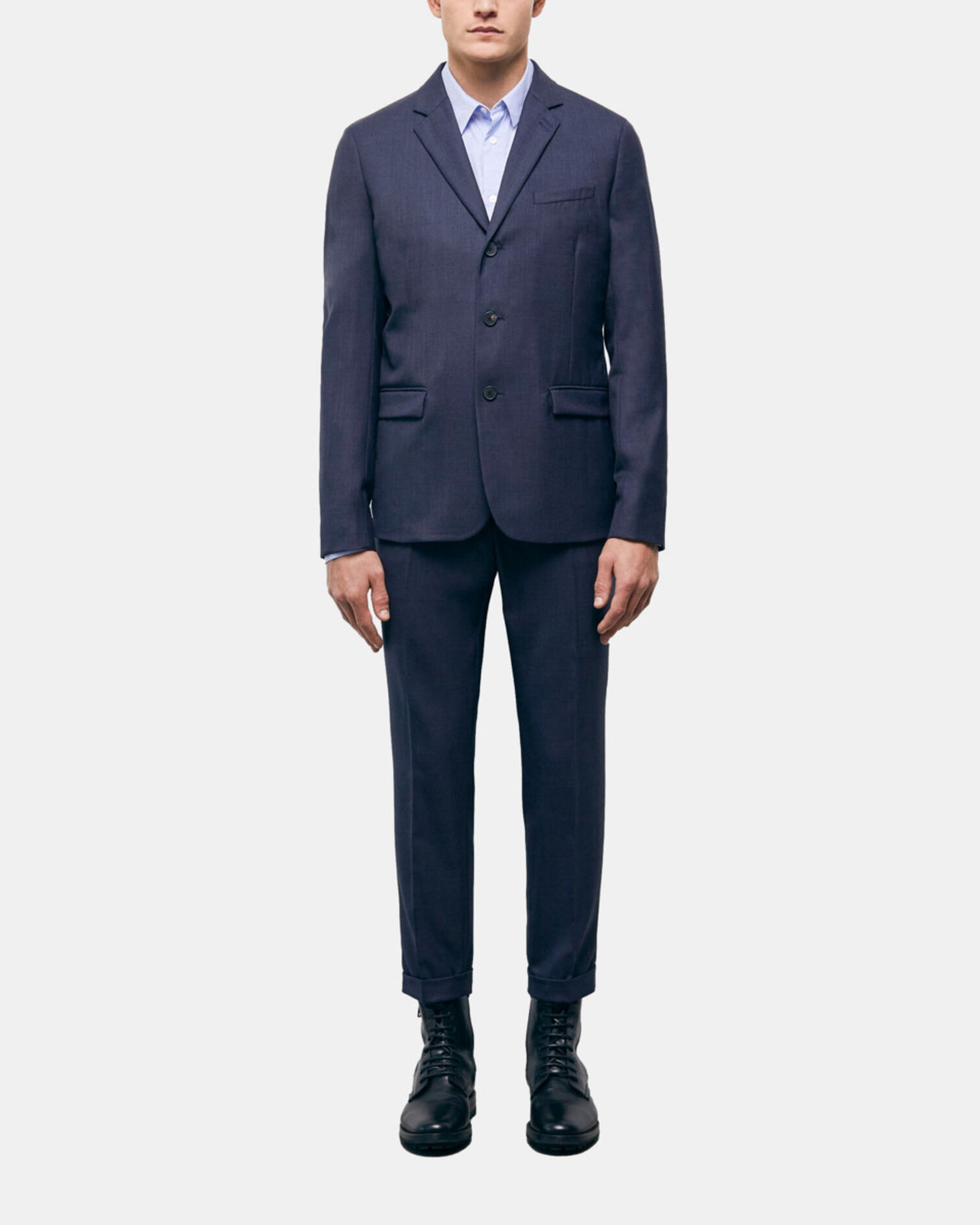 Navy blue wool suit jacket, NAVY, hi-res image number null
