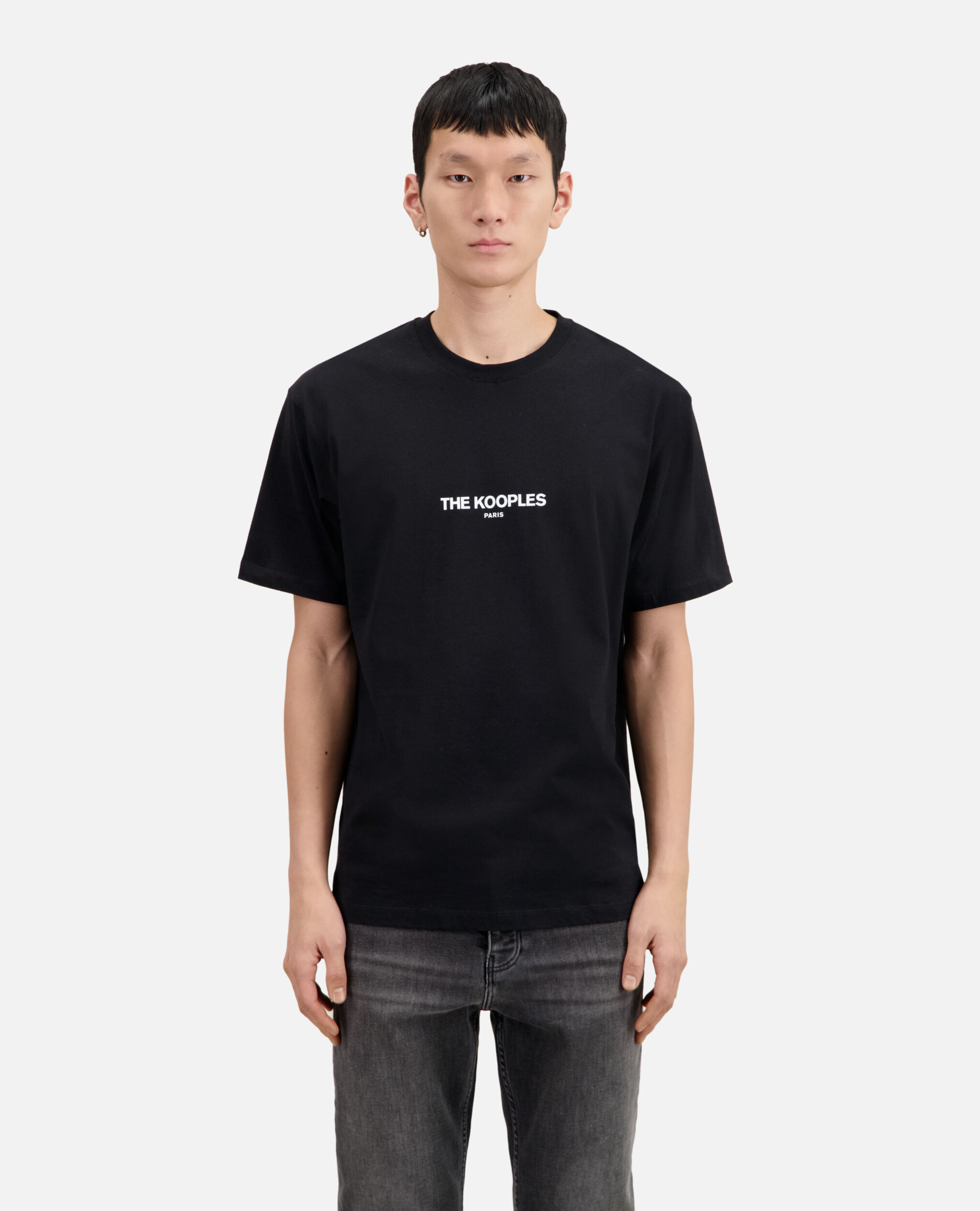 Camiseta hombre logotipo negra, BLACK, hi-res image number null