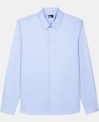 The Kooples MEN BLUE WHITE blue herringbone striped formal shirt