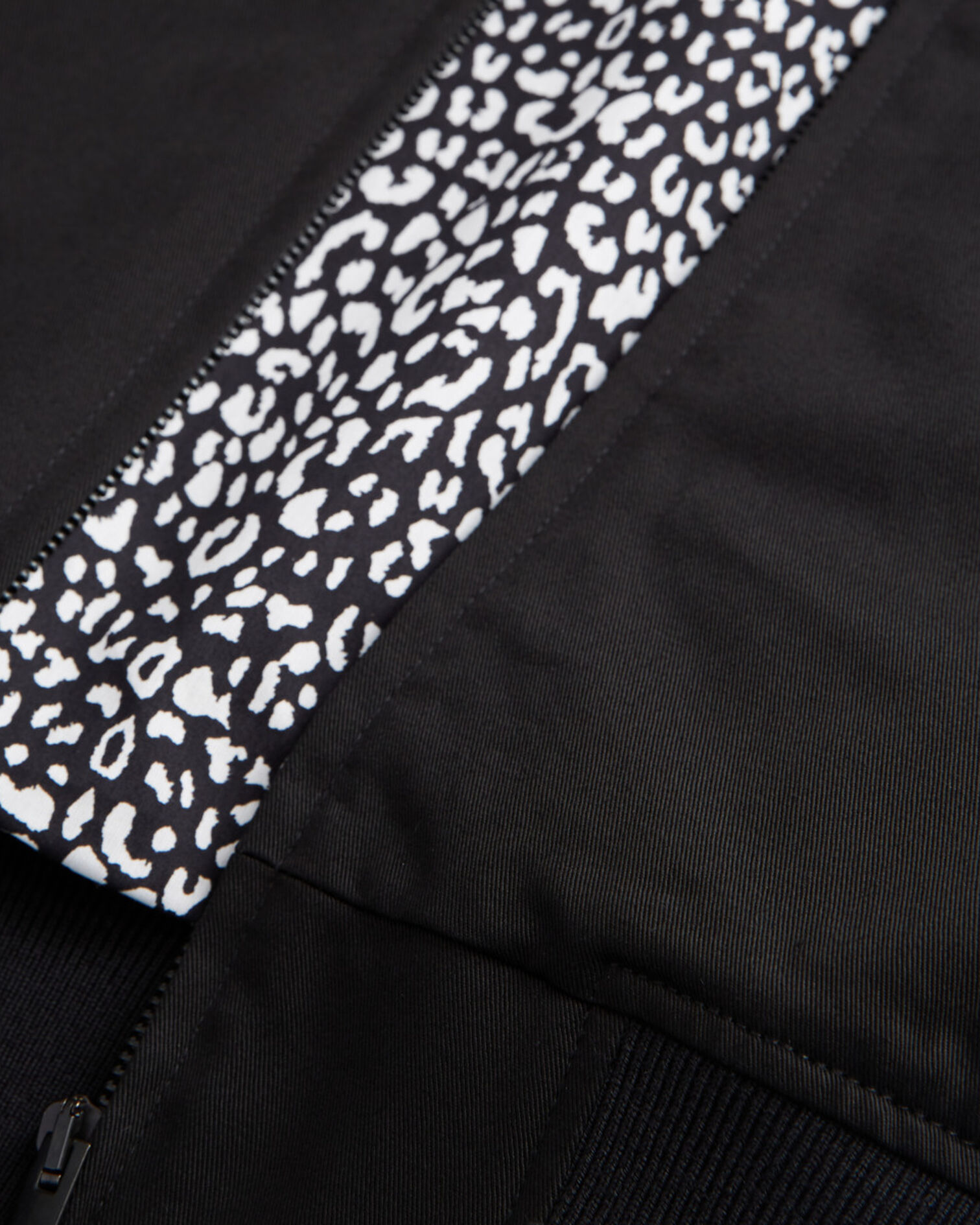 Blouson noir doublure léopard, BLACK, hi-res image number null