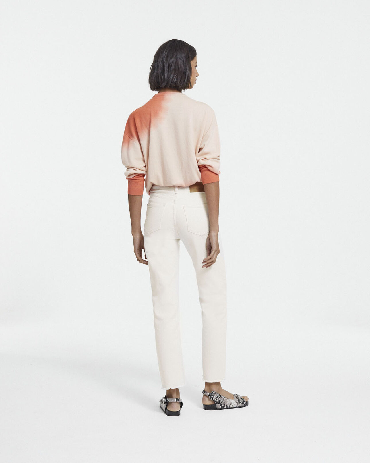 The Kooples FEMME PEACH pull laine pêche ample effet tie - dye