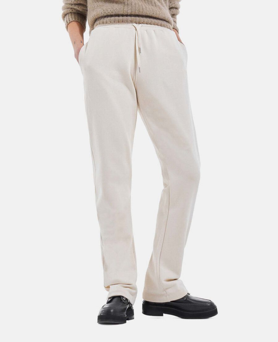 jogging blanco crudo corte recto