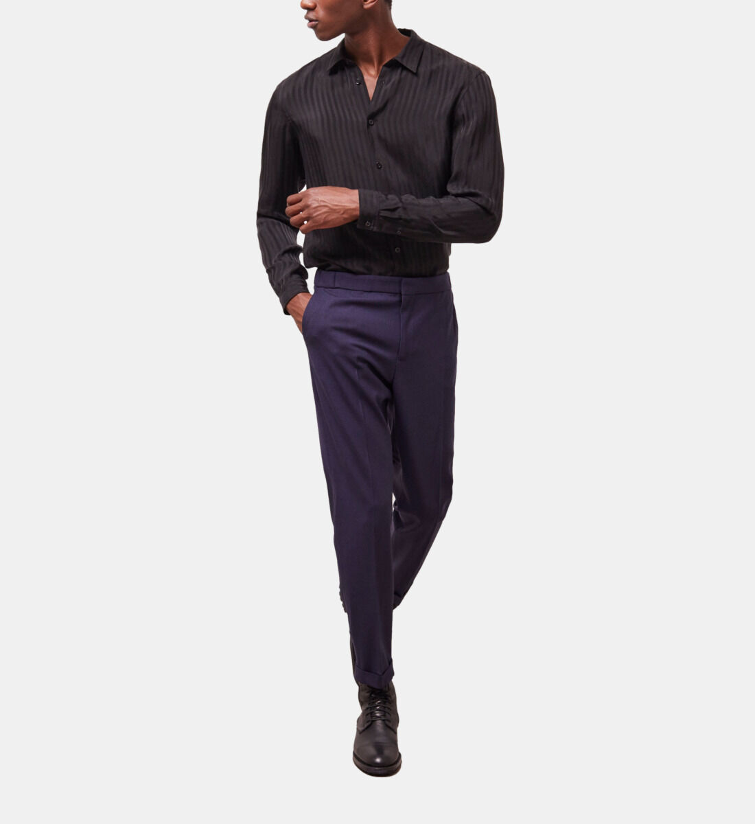 Striped black outlet shirt