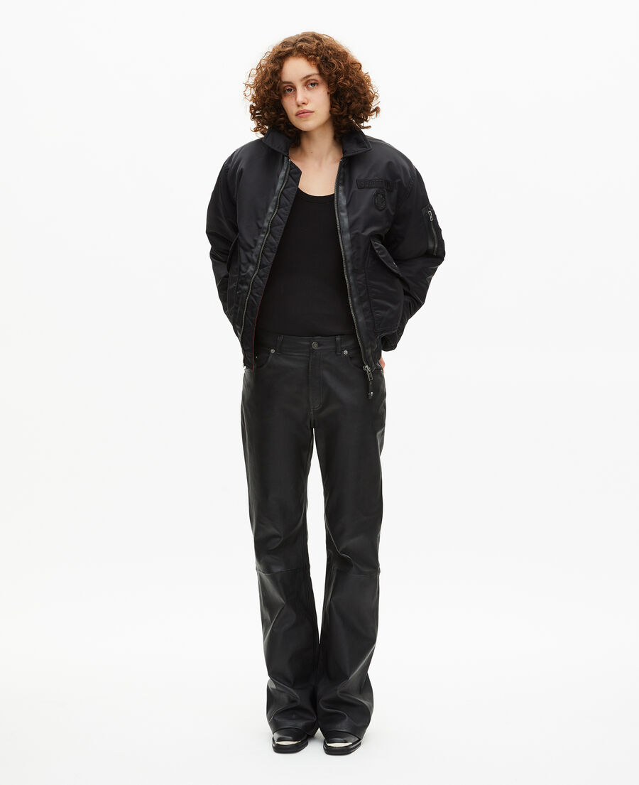 The Kooples F BLACK the kooples x schott black bomber jacket