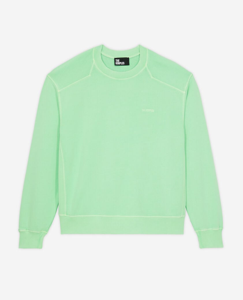 The Kooples F VERT FLUO fluorescent green sweatshirt with logo