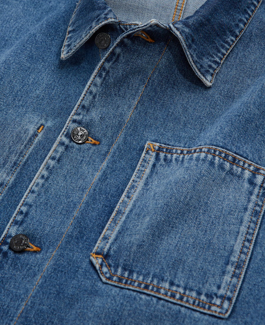 Blue denim overshirt | The Kooples - US