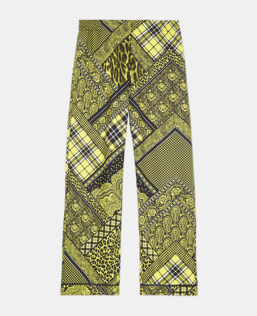 straight printed pants