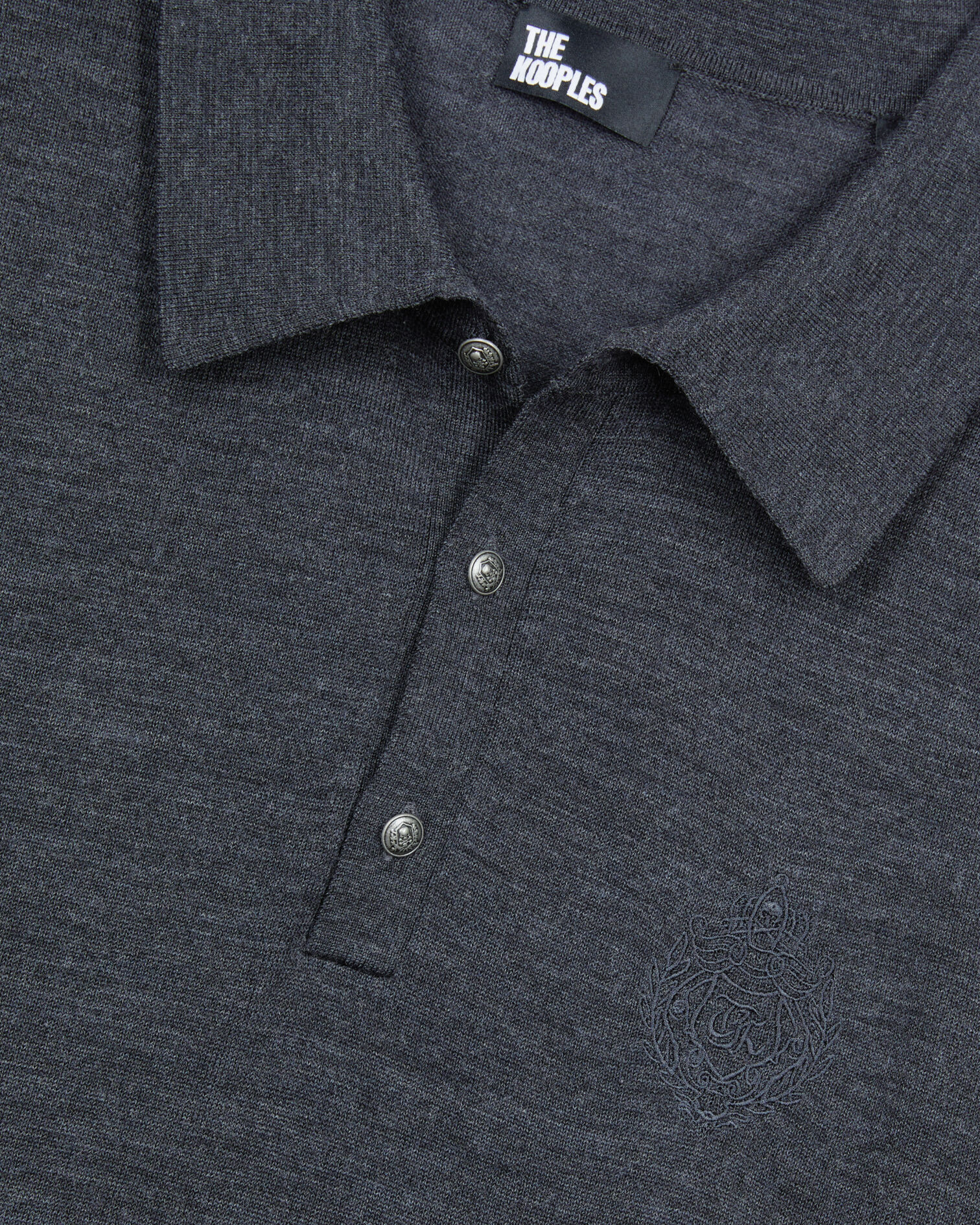 Grauer Pullover aus Wolle, ANTHRACITE MELANGE, hi-res image number null