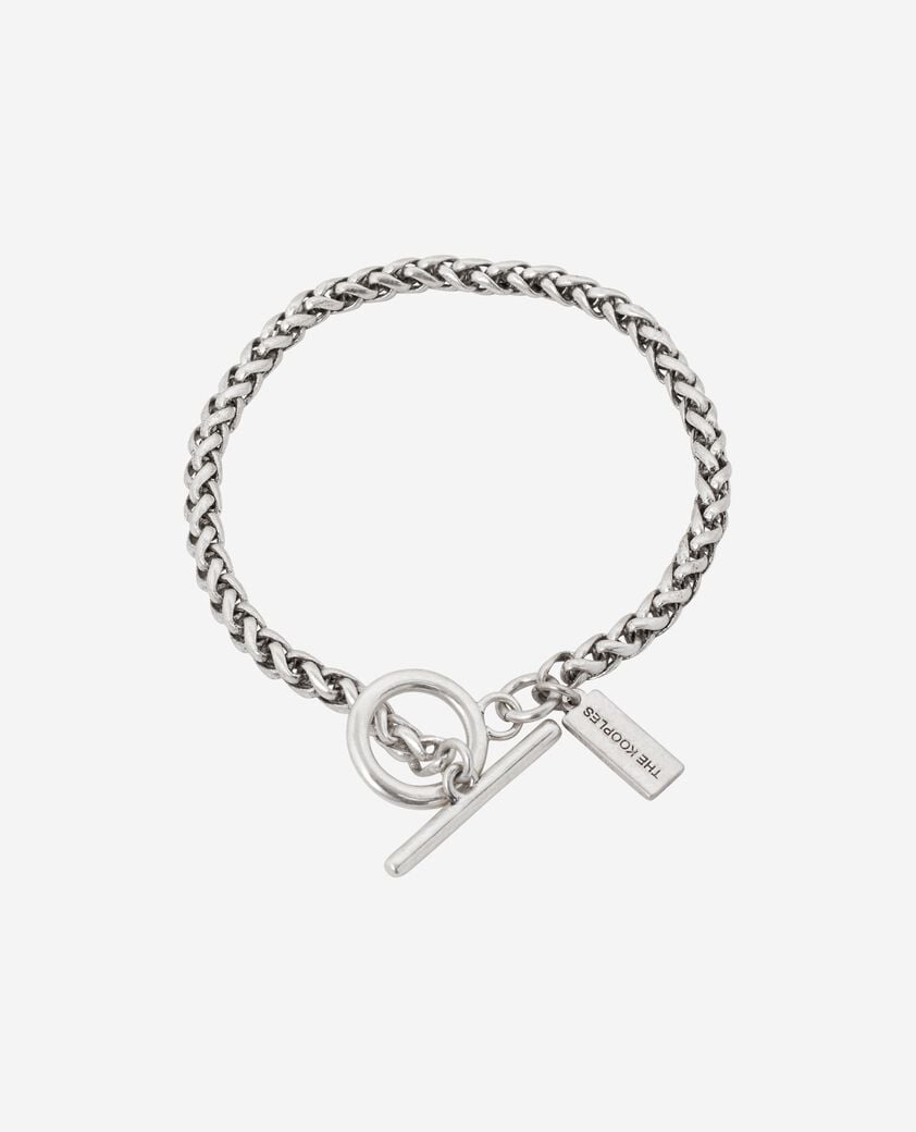 The Kooples HOMME SILVER bracelet medium en cha&icirc;ne argent&eacute;