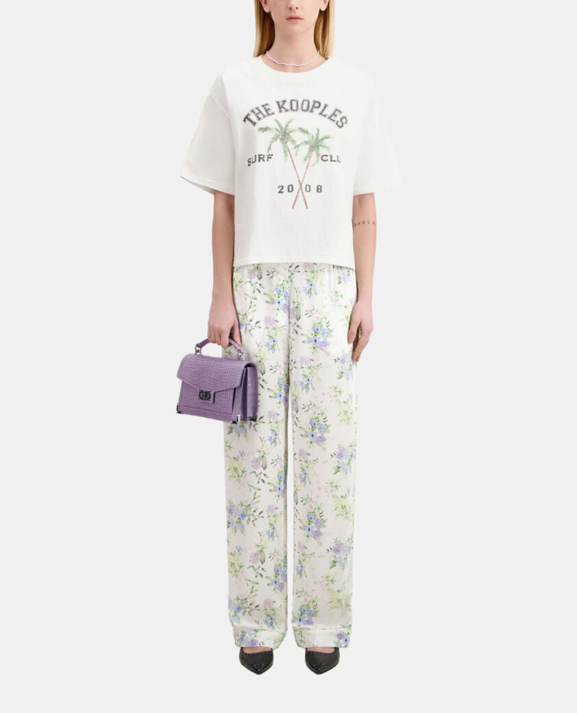 The Kooples FEMME ECRU t-shirt avec sérigraphie écru