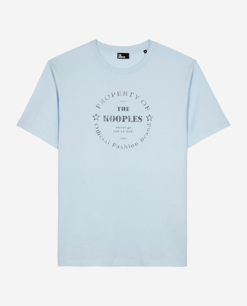 The Kooples HOMME BABY BLUE t-shirt avec sérigraphie bleu clair