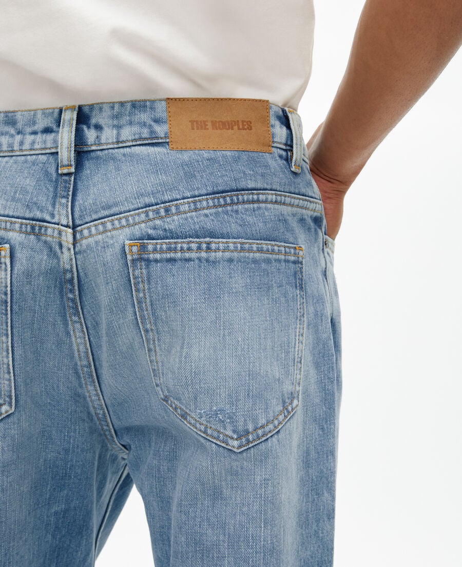 The Kooples HOMME BABY BLUE jean droit bleu ciel