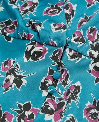 The Kooples WOMEN PINK - BLUE crossover printed top