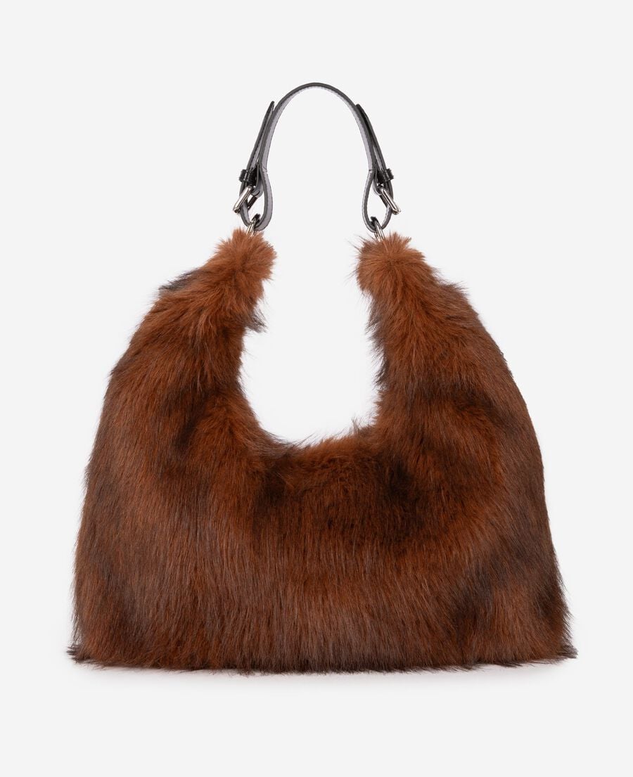 The Kooples DAMEN BROWN tasche in felloptik braun