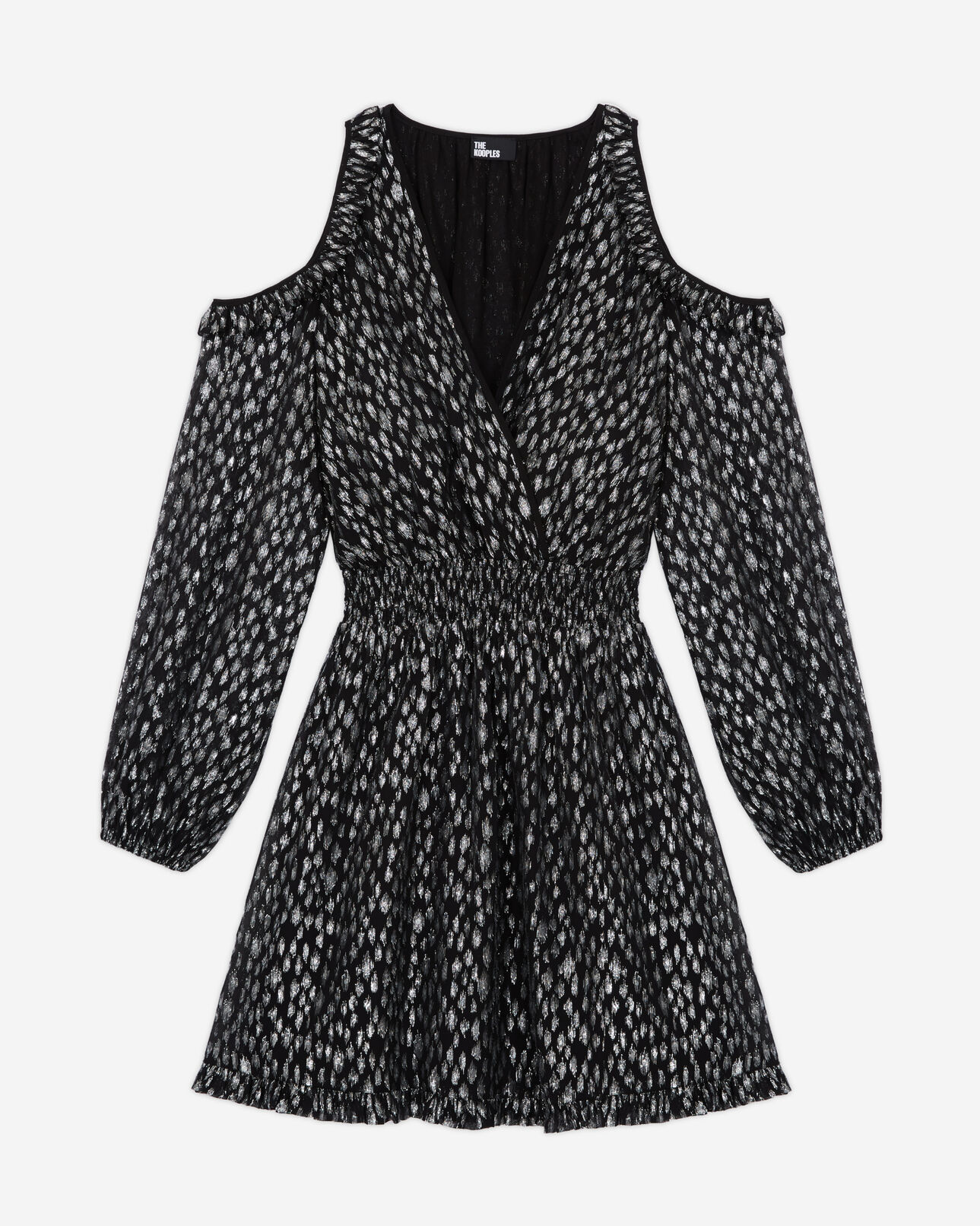 The Kooples WOMEN ANTIC SILVER leopard-print short dress