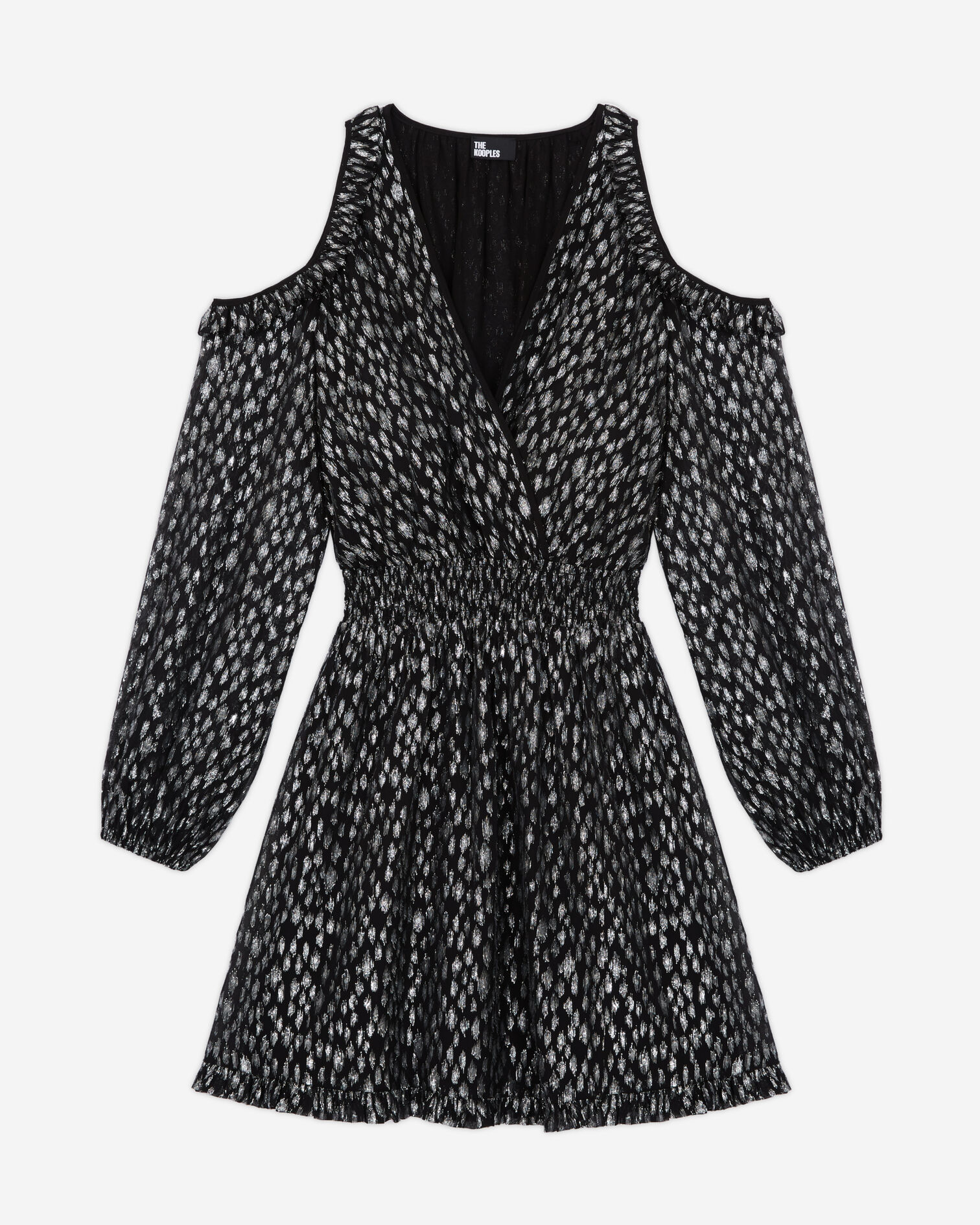 Leopard-print short dress, ANTIC SILVER, hi-res image number null