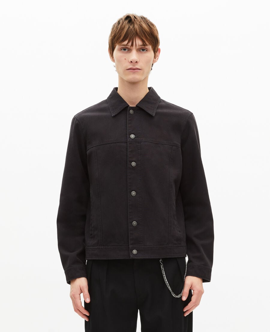 The Kooples MEN BLACK USED LIGHT black embroidered jacket