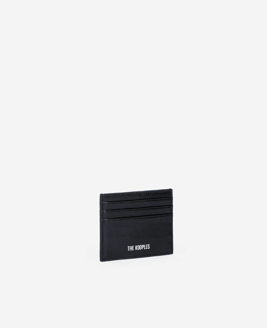 The Kooples DAMEN BLACK amelia kartenhalter aus schwarzem leder
