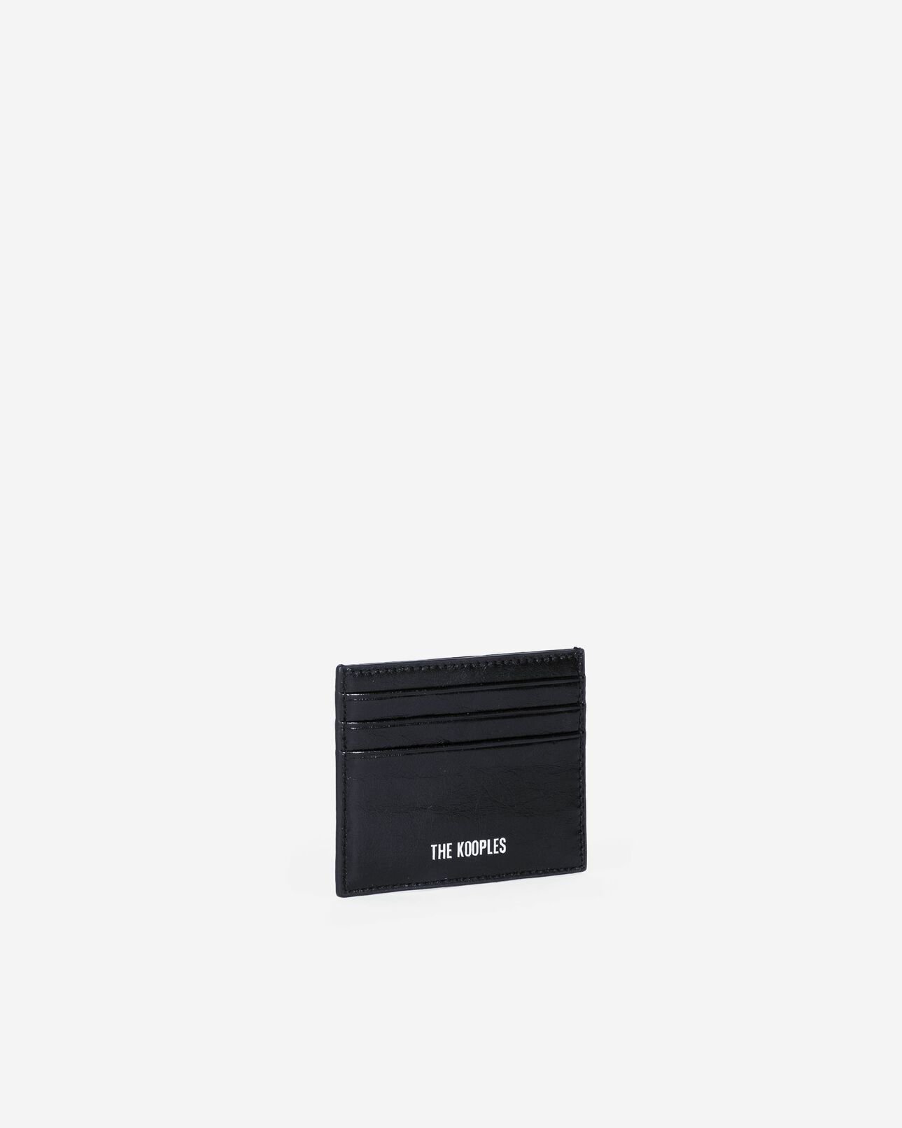 The Kooples FEMME BLACK porte cartes amelia en cuir noir