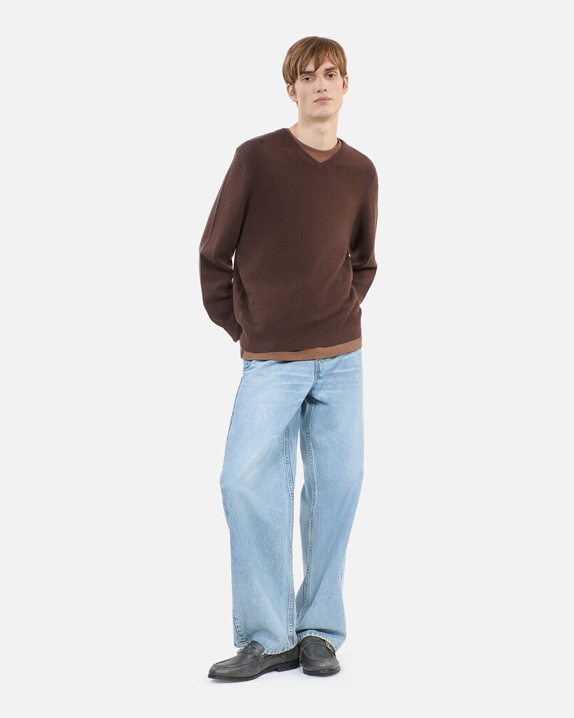 The Kooples HERREN BROWN brauner pullover aus kaschmir