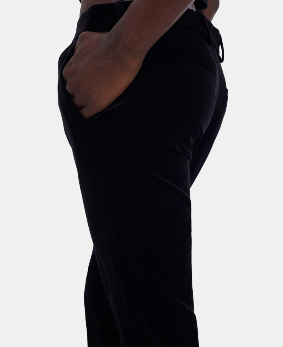 black velvet flared suit pants