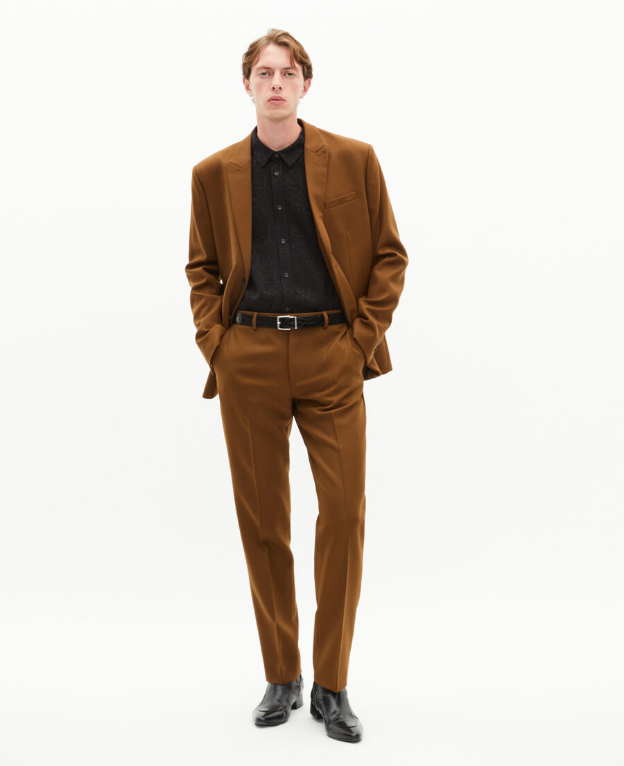 The Kooples H TABACCO brown wool suit jacket