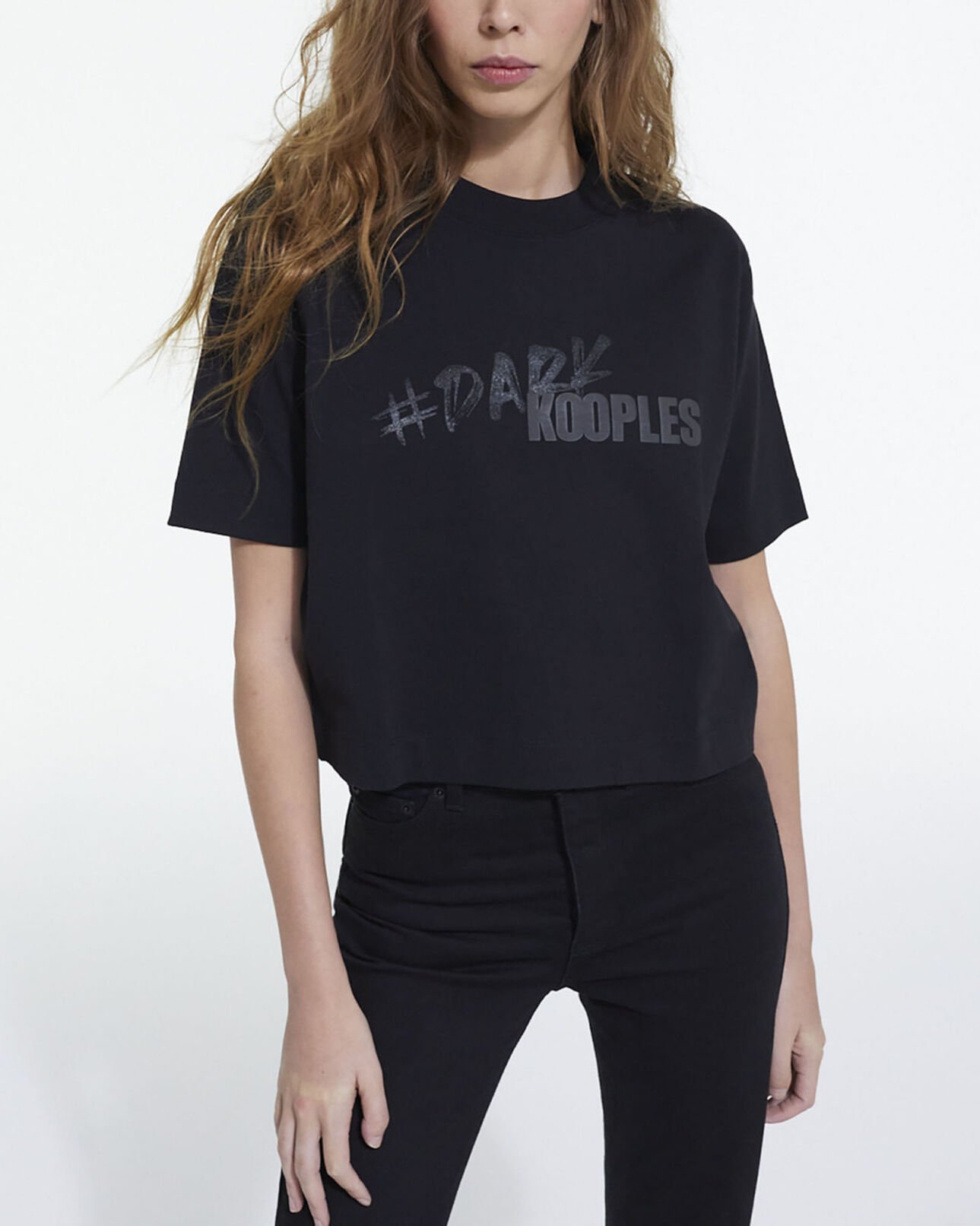 The Kooples FEMME BLACK t-shirt logo the kooples noir