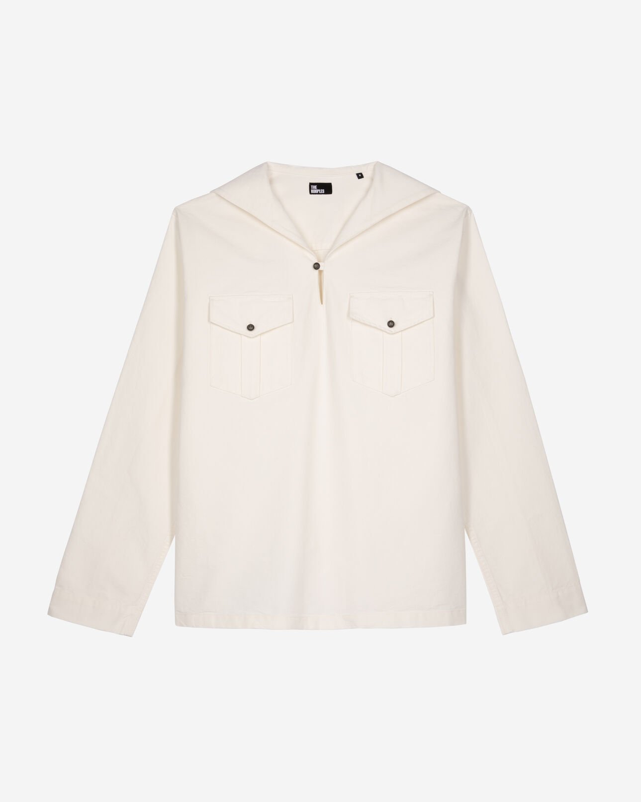 The Kooples HOMME ECRU chemise col vareuse écru