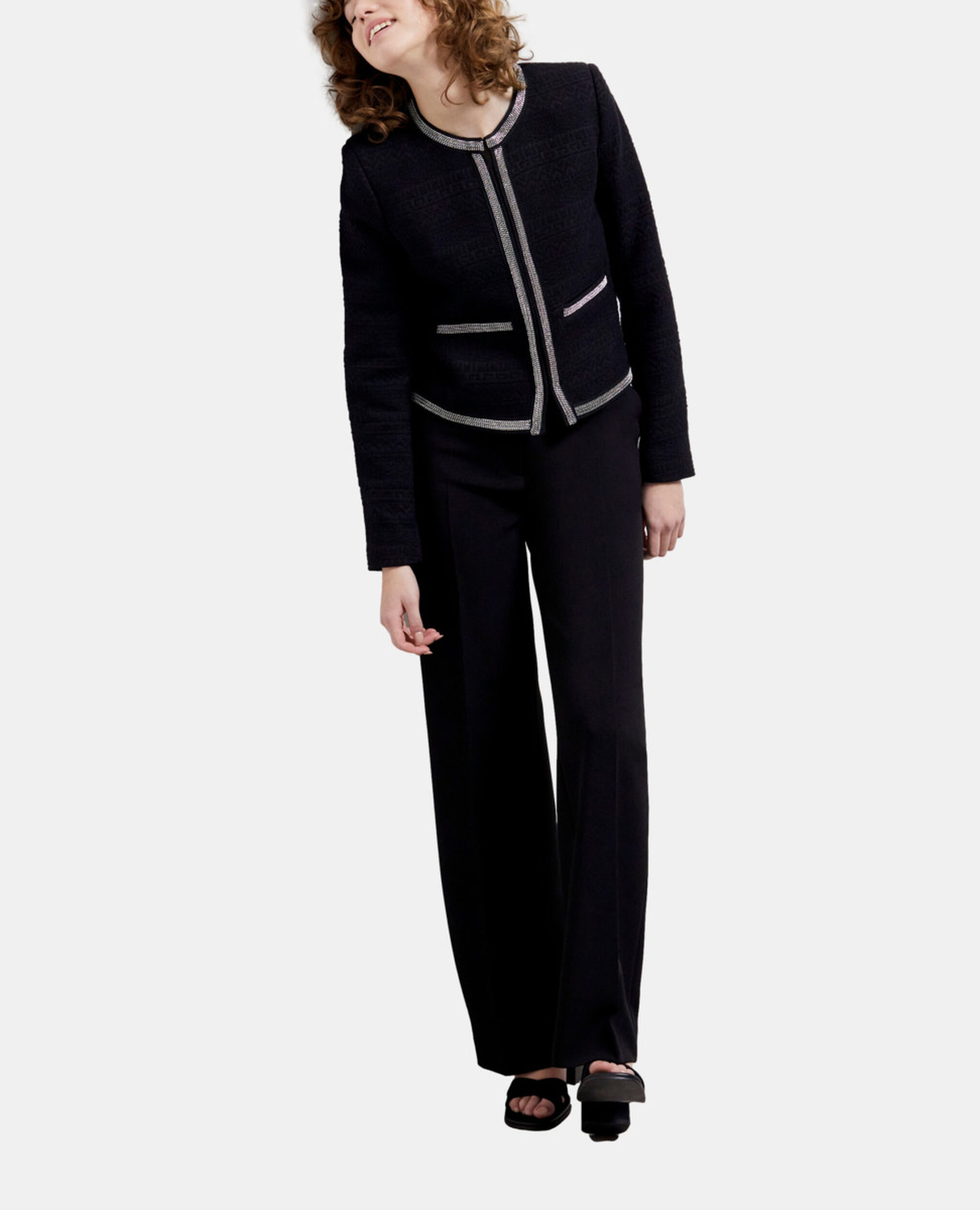 Kurze schwarze Jacke, BLACK, hi-res image number null