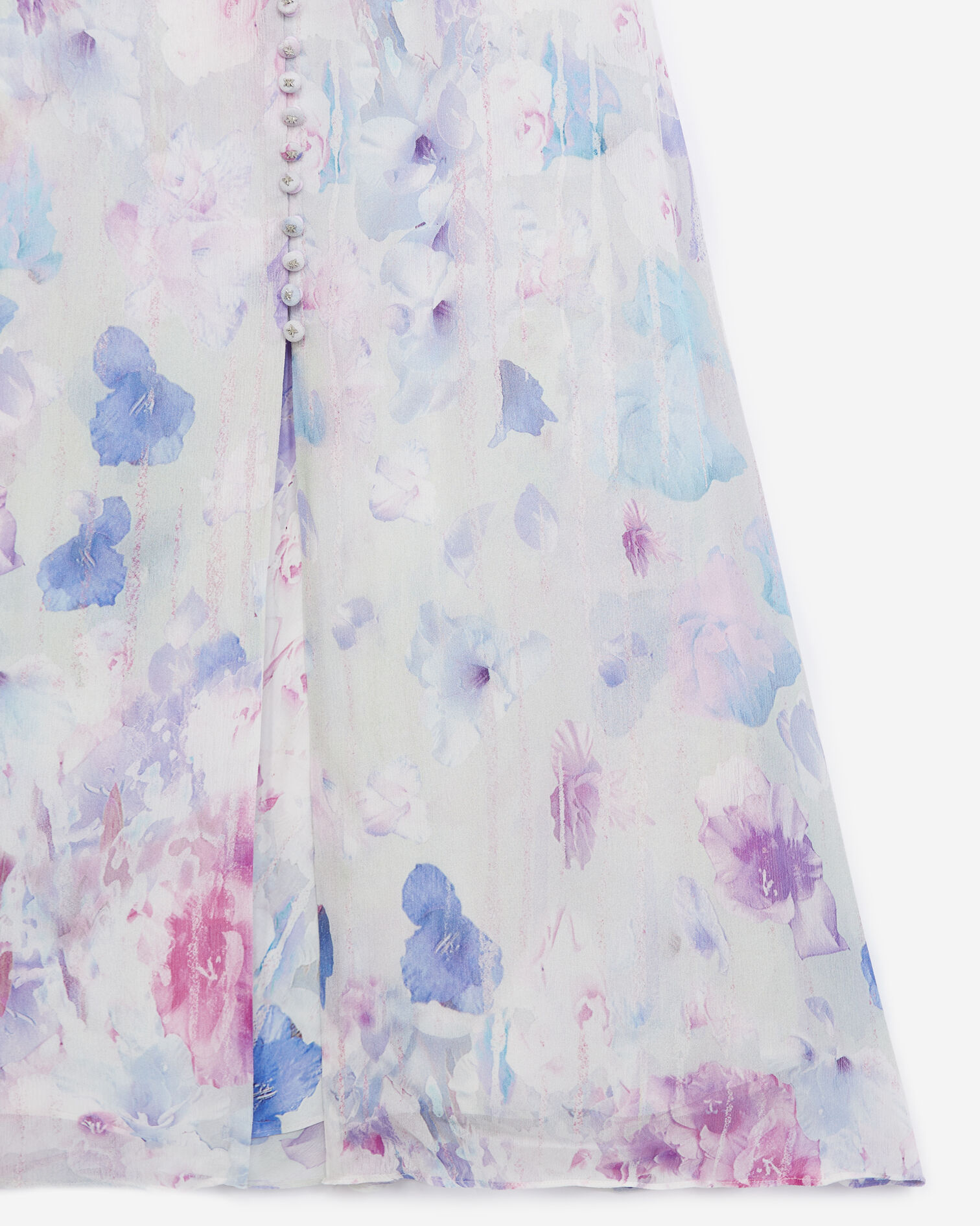 Robe longue à imprimé, WHITE / LAVENDER, hi-res image number null