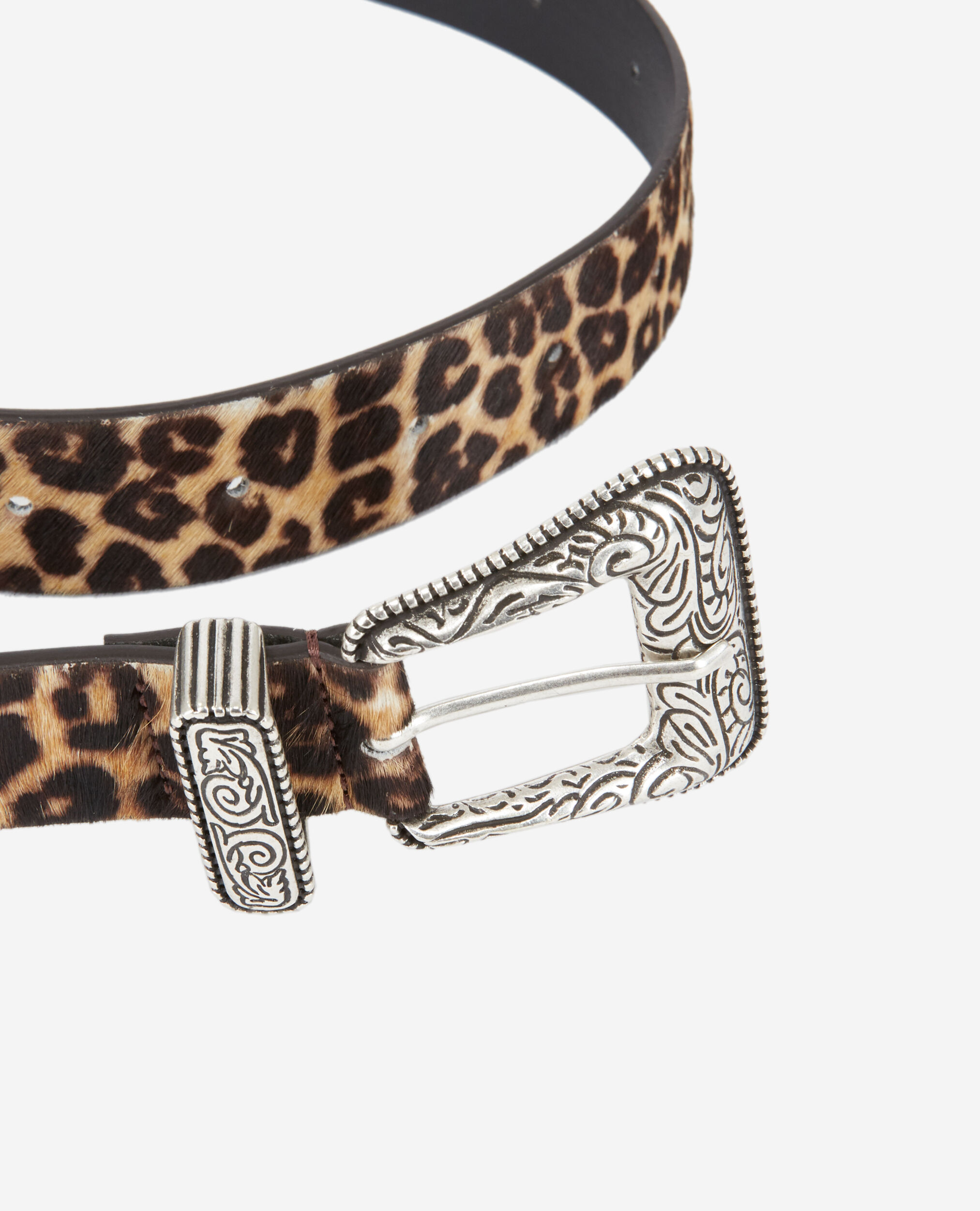Wide leopard print leather belt, LEOPARD, hi-res image number null