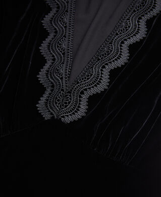 The Kooples DAMEN BLACK schwarzes, kurzes kleid aus samt