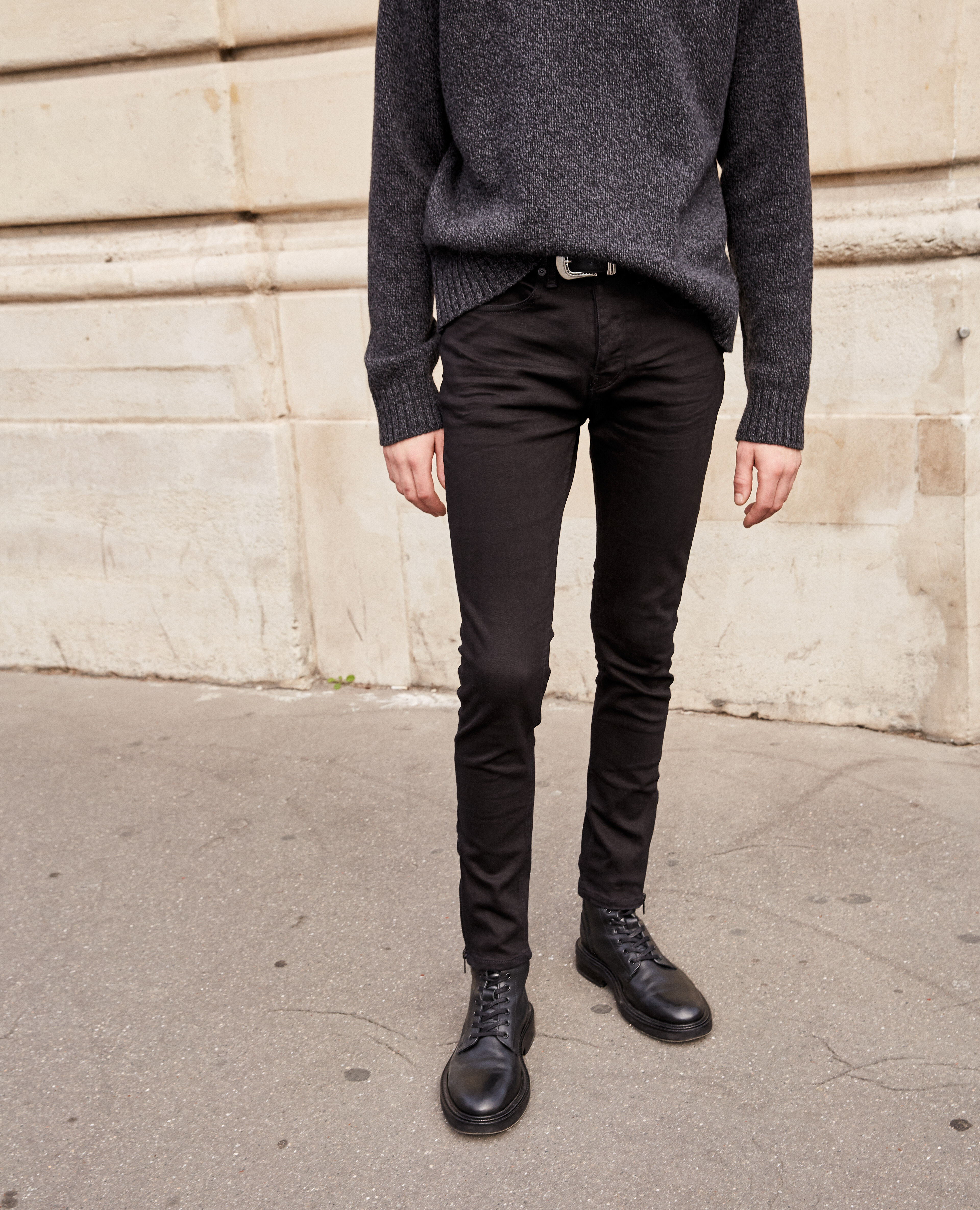 Grey boots black store jeans