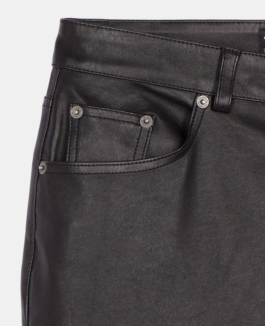 The Kooples DAMEN BLACK ausgestellte, schwarze hose aus leder