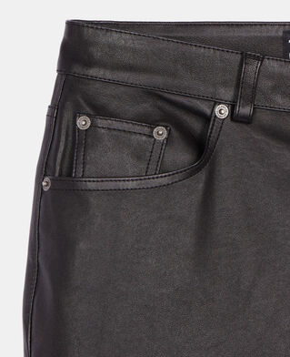 The Kooples DAMEN BLACK ausgestellte, schwarze hose aus leder