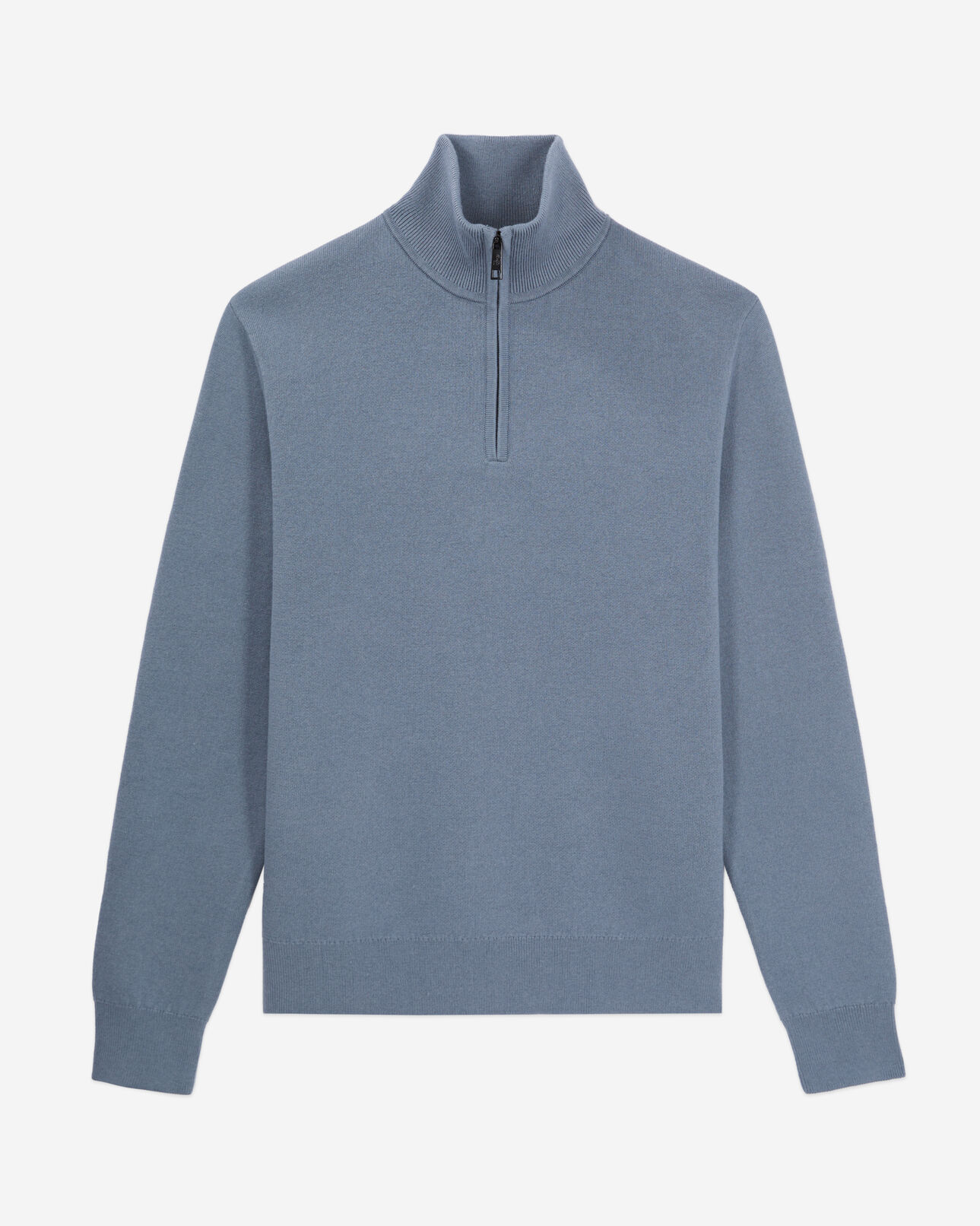 The Kooples MEN BLUE GREY blue sweater with debossed logo