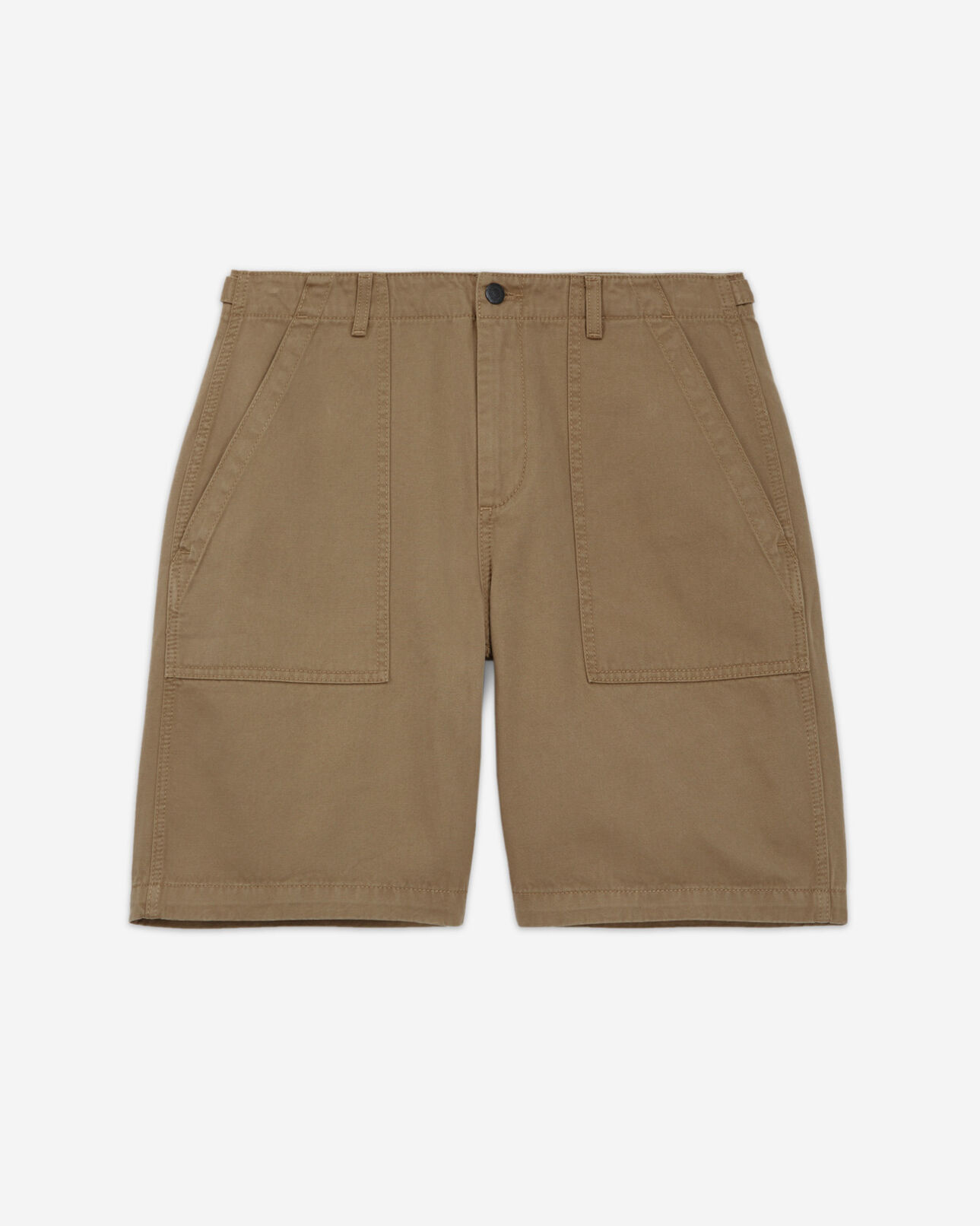 The Kooples HERREN BEIGE lange baumwollshorts mit vier taschen