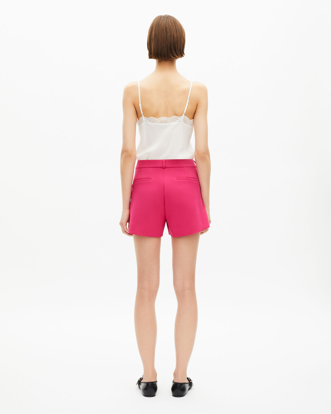 The Kooples WOMEN PINK pink crêpe suit shorts