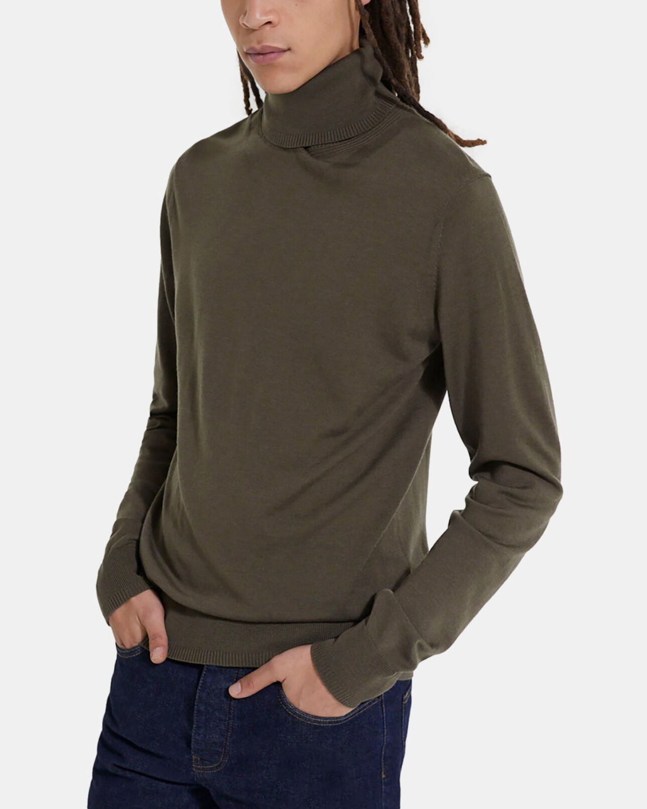 The Kooples MEN ALGUE green merino sweater