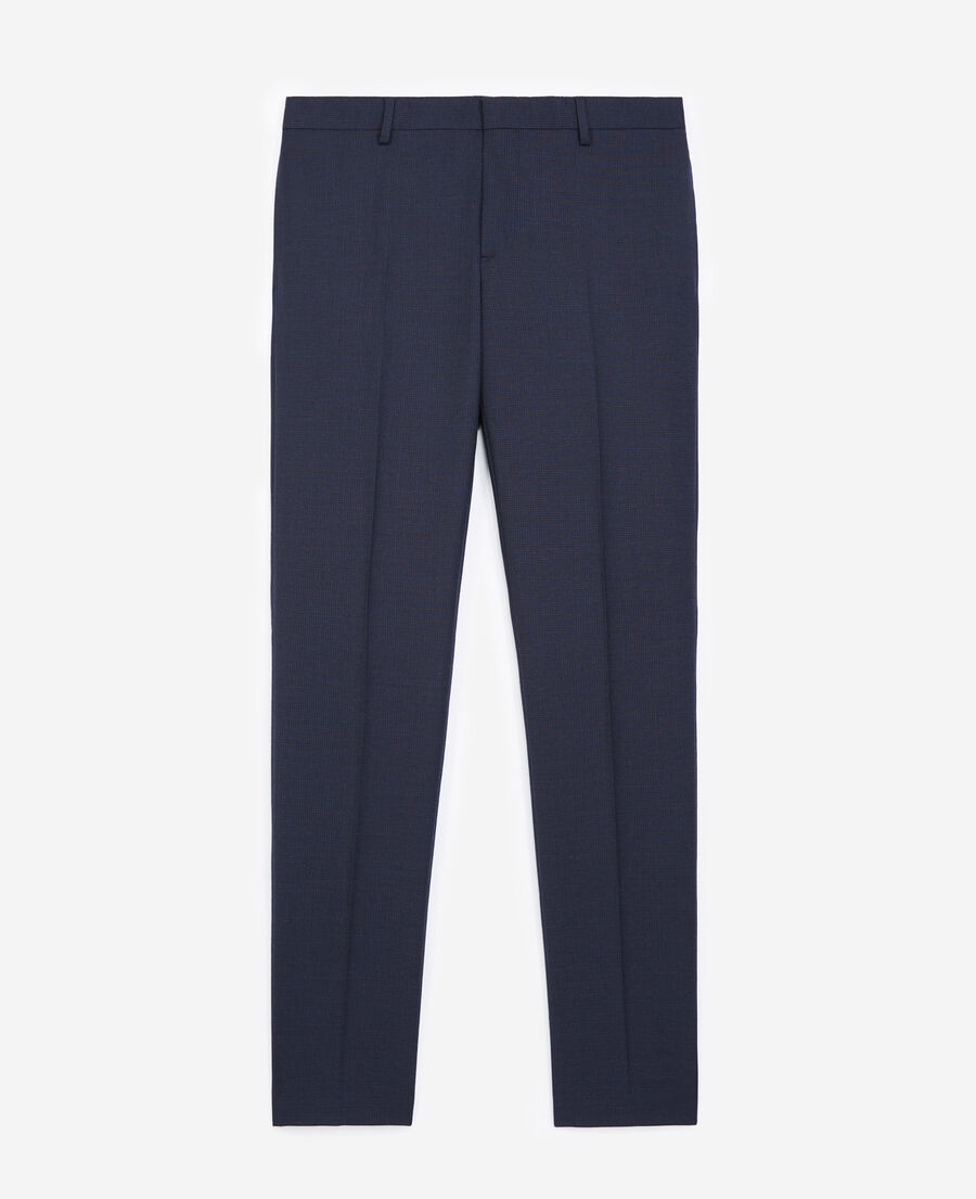 pantalon costume laine bleu marine