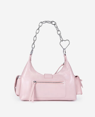The Kooples F PINK pink vintage treatment leather amelia chain bag