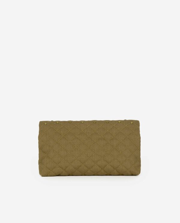The Kooples FEMME KAKI pochette héritage small en canva kaki