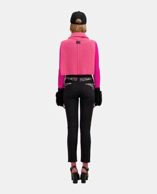 The Kooples WOMEN OLD PINK pink ribbed wool plastron