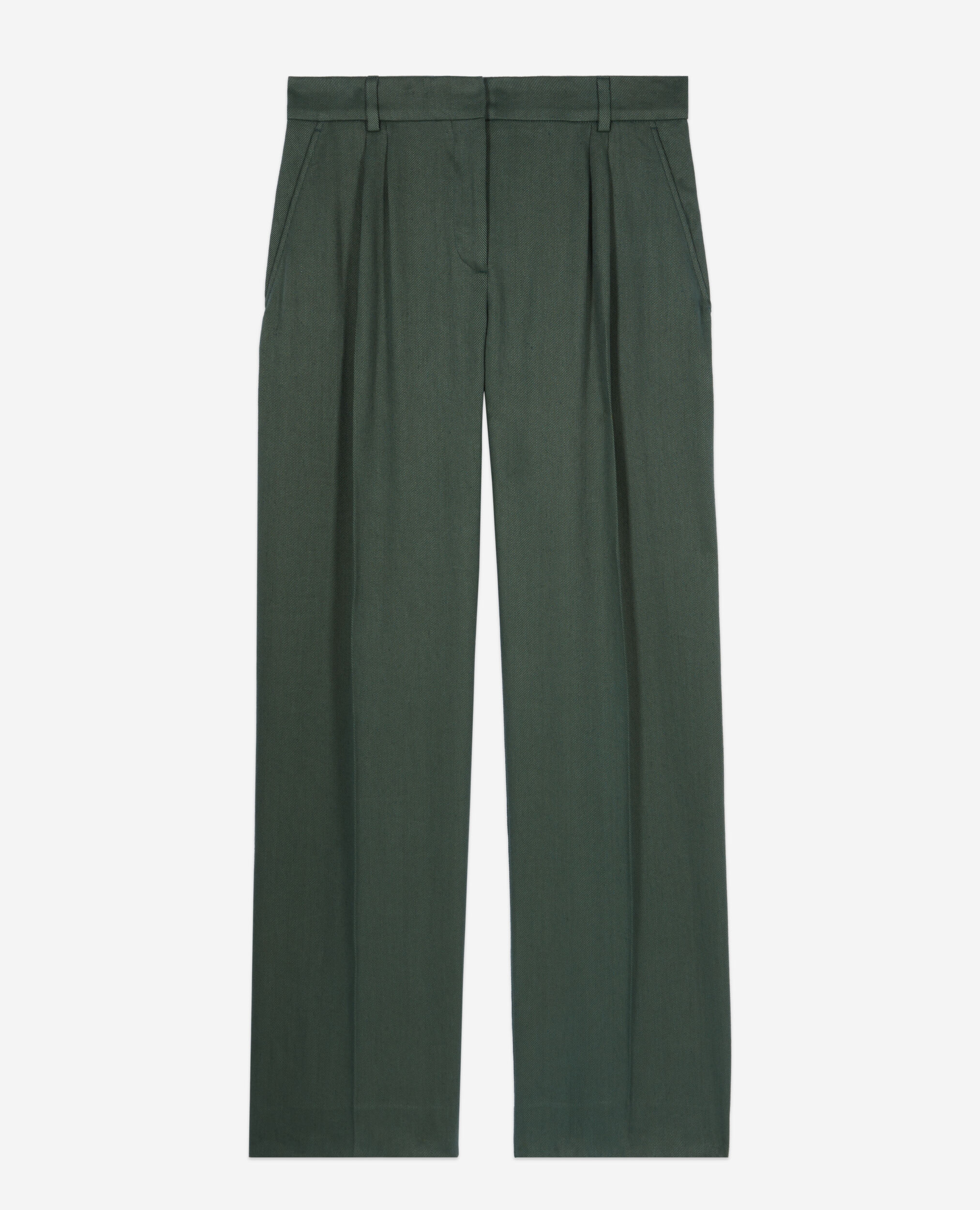 Pantalon tailleur vert, WOOD KAKI, hi-res image number null
