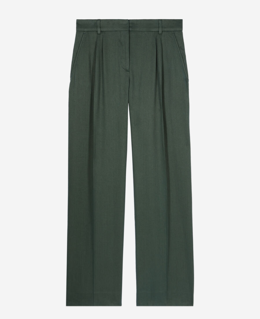 green suit trousers