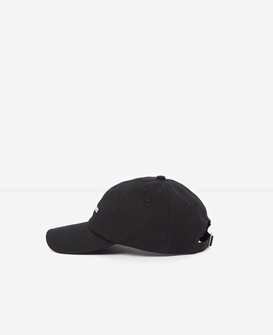 casquette noire en coton à sérigraphie the kooples paris