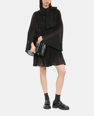 The Kooples WOMEN BLACK short black pleated dress