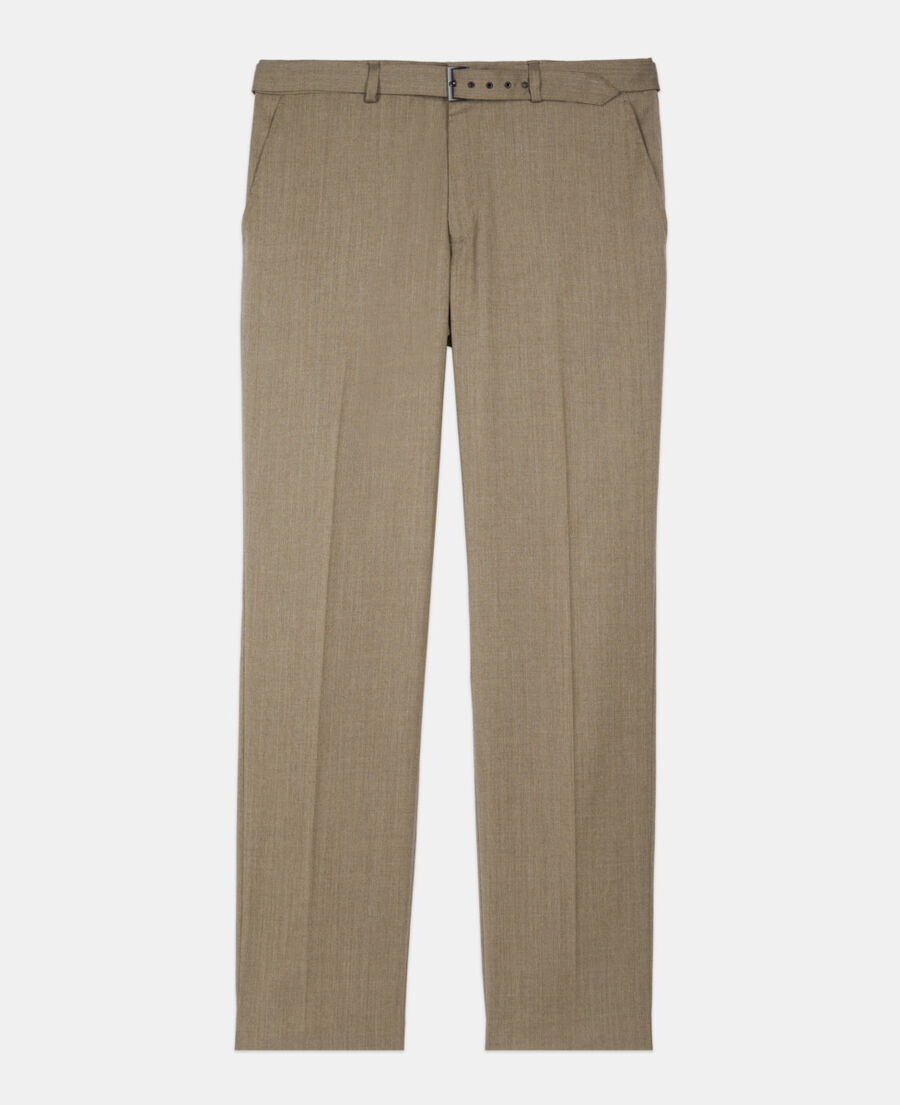 The Kooples H BROWN light brown wool suit trousers