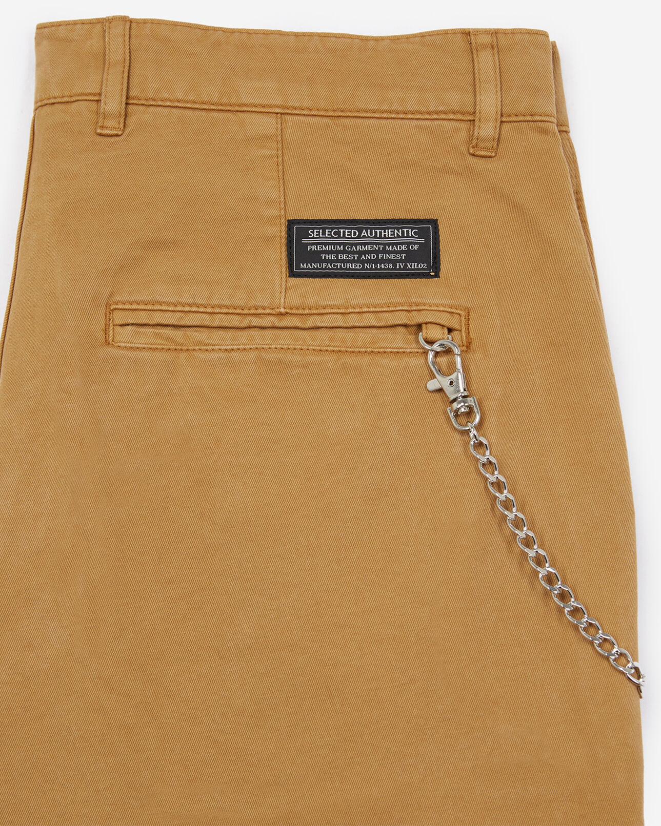 The Kooples HOMME MUSTARD pantalon chino coton beige destroy